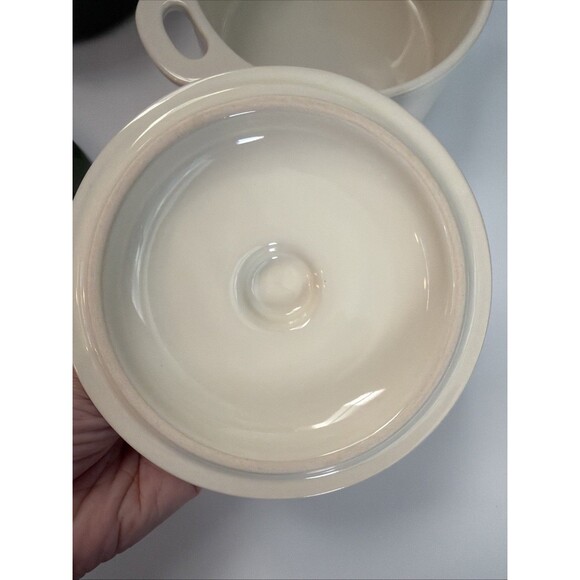 Brocc Your Body Round Ceramic Cocotte Mini Dutch Oven Green & White - Picture 6 of 9